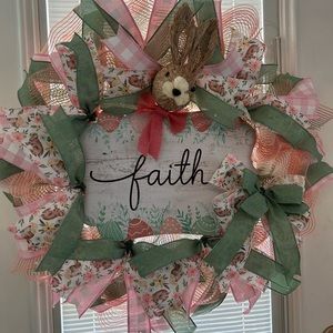 Beautiful, spring wreath hand crafted.